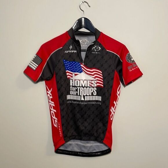 Primal Cycling Jersey “Home For Our Troops” Active Black Red‎ Small Women’s - Picture 1 of 7